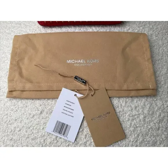 MICHAEL KORS-Monogram-Crimson-Travel Purse-Brand New w/Tag-Authentic-Rare - Picture 4 of 12